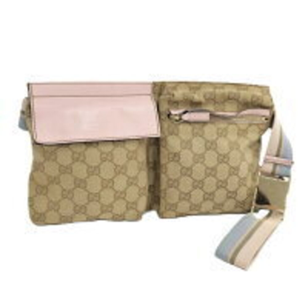 GUCCI Body Bum Crossbody Belt Bag GG Canvas Beige